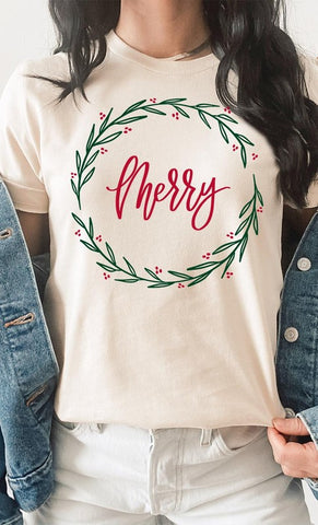 Merry Wreath Tee